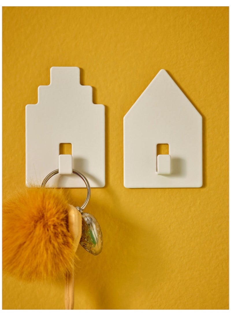 Hook Self-Adhesive House White 2 Pack - Image 4