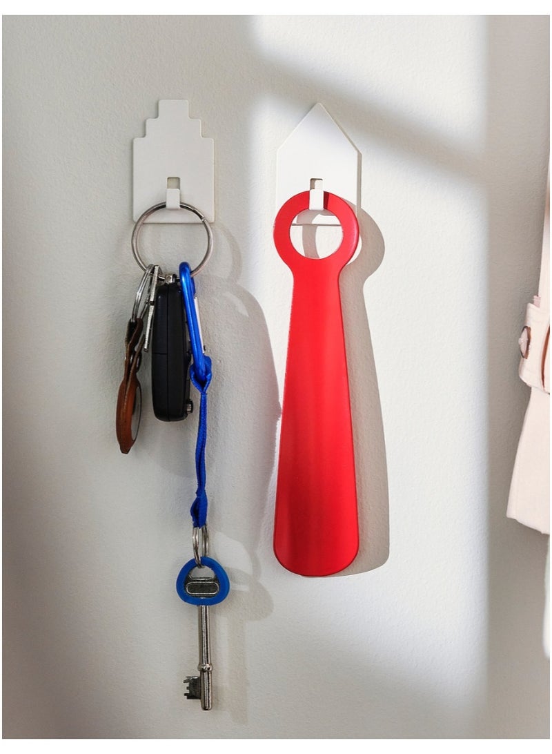 Hook Self-Adhesive House White 2 Pack - Image 2