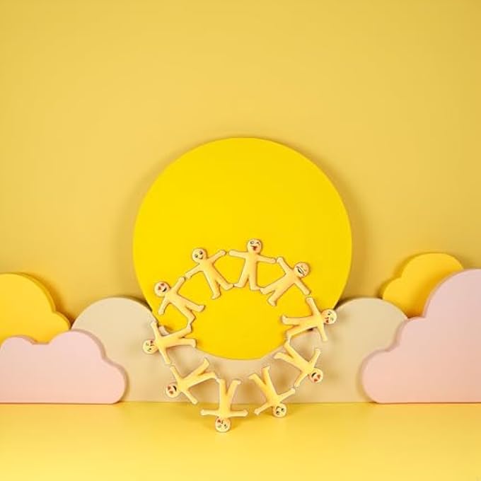 Cldaisy 33 Pieces Yellow Stretchy Man Stress Relief and Anti-Anxiety Squeeze Sensory Squeeze for Sensory Motor Aid Games - Image 3