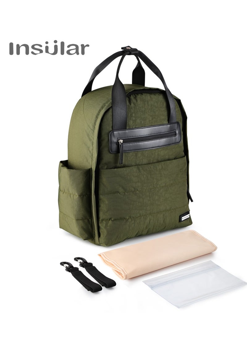 insular Waterproof Diaper Bag With Stroller Strap - Image 1