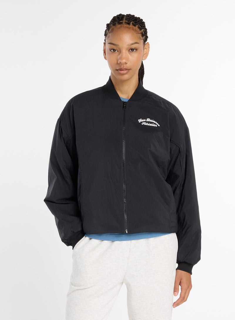 New Balance Linear Heritage Woven Bomber Jacket - Image 1