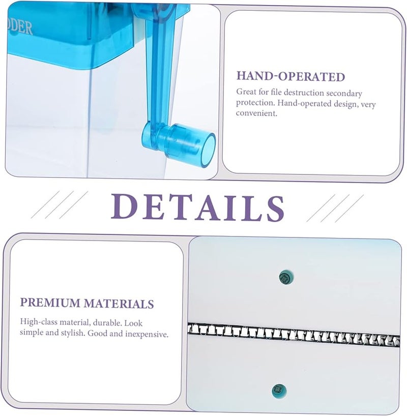 Mini Paper Shredder Manual Office Home Use Small Light Portable for School Family - Image 4