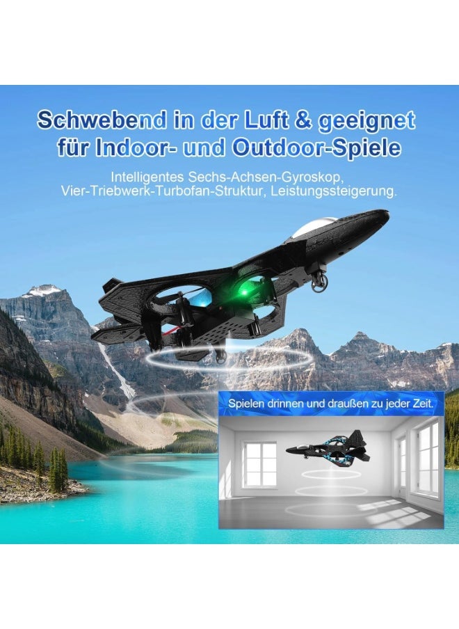 null - Vertical takeoff drone - L0712 remote control military drone with LED lights and extra batteries, suitable for children and adults - Image 1
