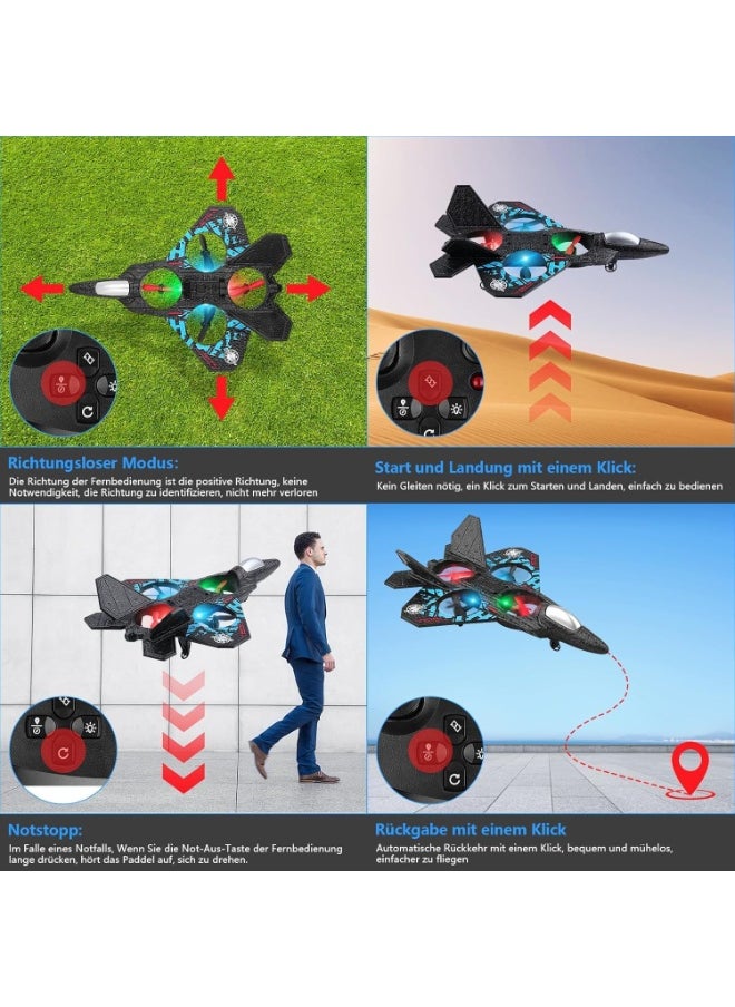 null - Vertical takeoff drone - L0712 remote control military drone with LED lights and extra batteries, suitable for children and adults - Image 1