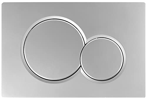 VALLVATER Dual-Flush Actuator Plate for Concealed Cisterns Matte Chrome Compatible With 115.770.JQ.5 Sigma01 Wall Mount Toilets Series - Image 1