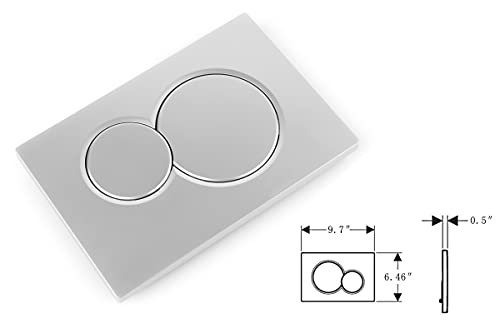 VALLVATER Dual-Flush Actuator Plate for Concealed Cisterns Matte Chrome Compatible With 115.770.JQ.5 Sigma01 Wall Mount Toilets Series - Image 3
