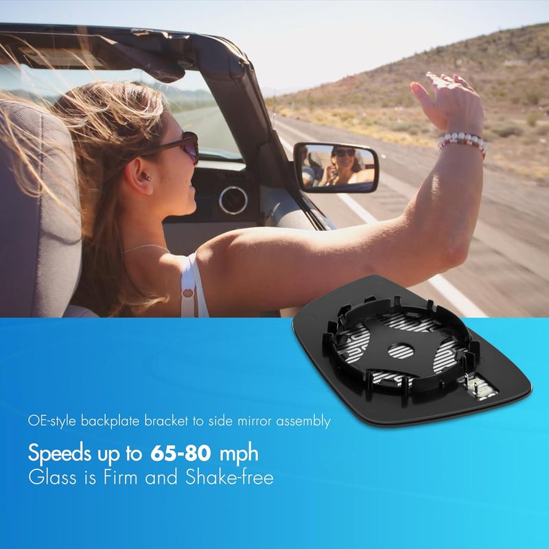 SNEMEEY مرآة جانبية بديلة للركاب من SNEMEEY لسيارات فولكس فاجن VW باسات جيتا بيتل (2011-2018) - مزودة بتدفئة كهربائية مع لوحة دعم - Image 4