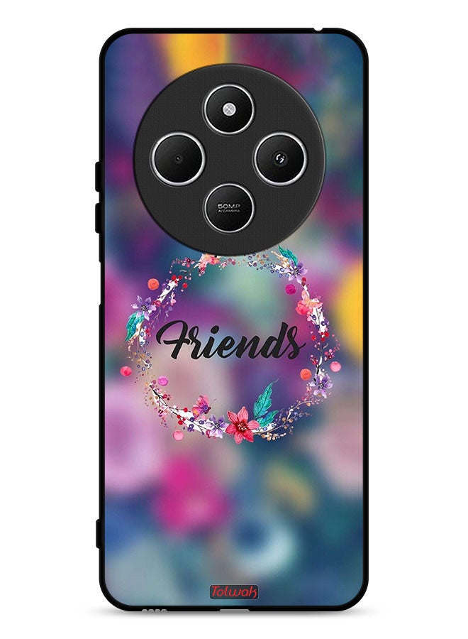 Tolwak غطاء حماية Xiaomi Redmi 14C 4G فنون الأصدقاء في الزهور - Image 1