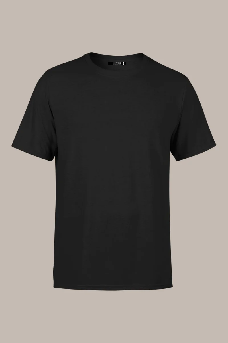mmetalic Men's Multicolored T-Shirt Regular Fit Relaxed Cut Crew Neck 3-Piece Basic T-Shirt Pack