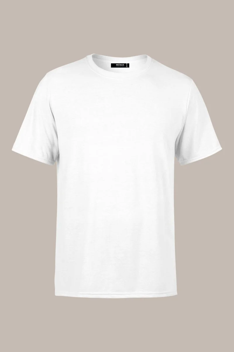 mmetalic Men's Multicolored T-Shirt Regular Fit Relaxed Cut Crew Neck 3-Piece Basic T-Shirt Pack