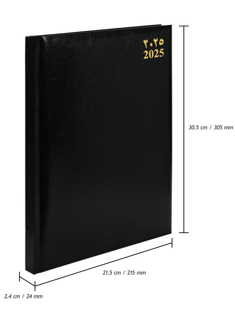 FIS FIS Diary 2025 (Arabic/English) Black, A4 - FSDI42AEN25BK  - Image 5