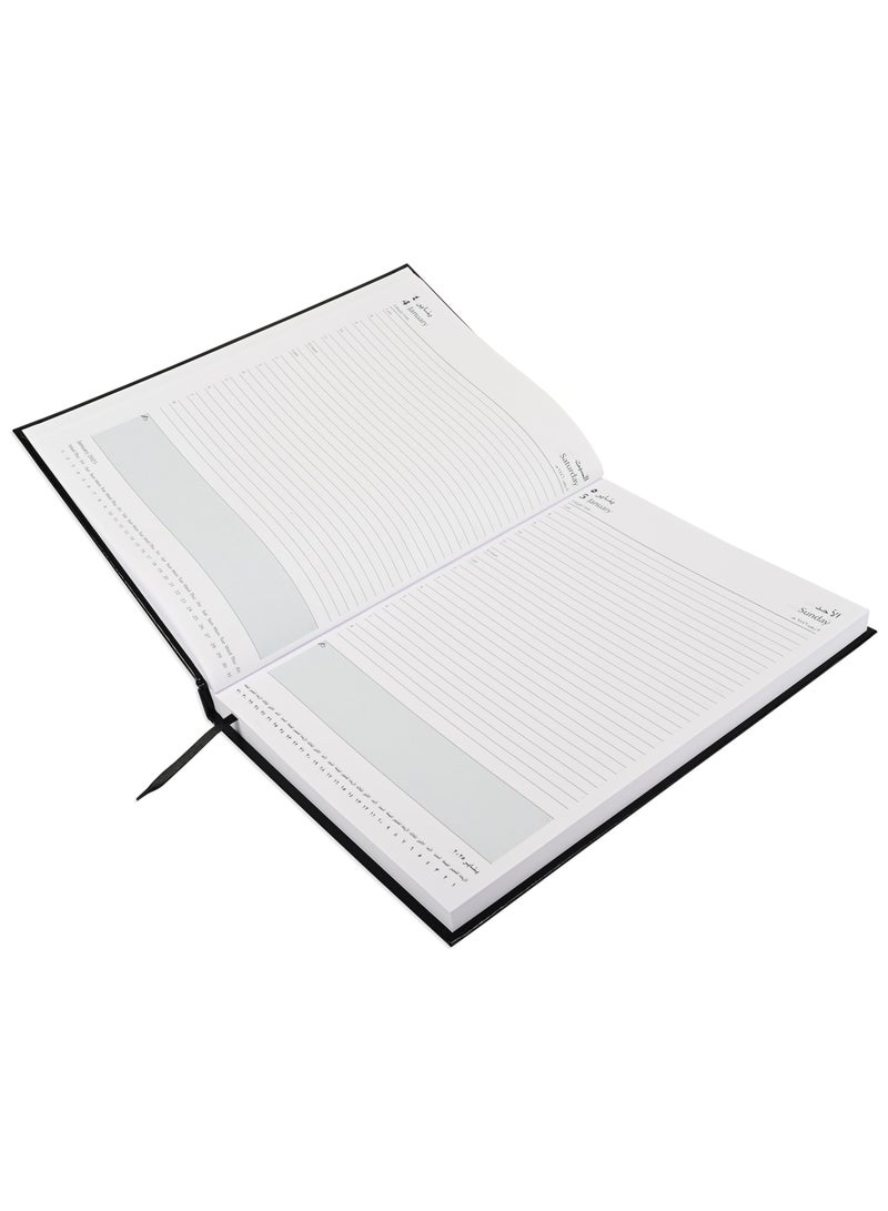 FIS FIS Diary 2025 (Arabic/English) Black, A4 - FSDI42AEN25BK  - Image 2