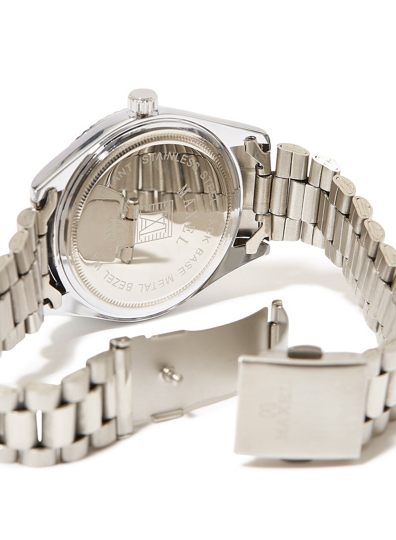 Maxel Men's Oyster Perpetual Analog Watch - 42 mm - Silver - Image 3