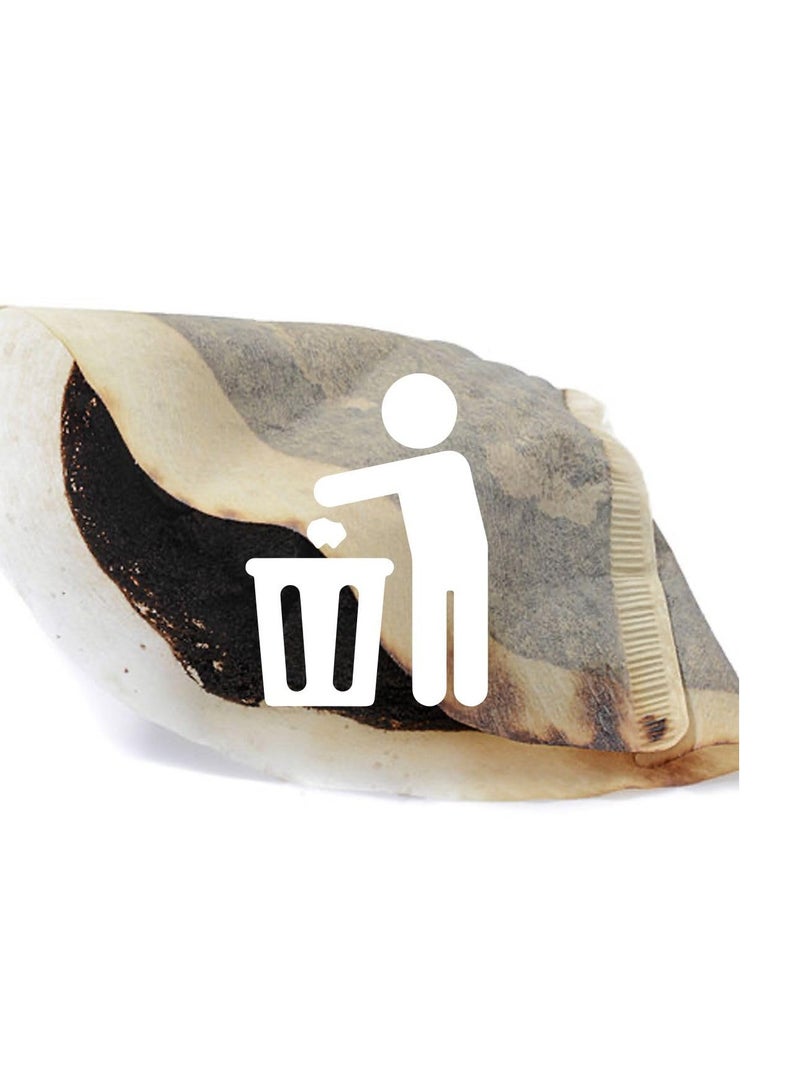 Anmi 200 Piece Coffee Paper Filter V60 Size 02 White - Image 5