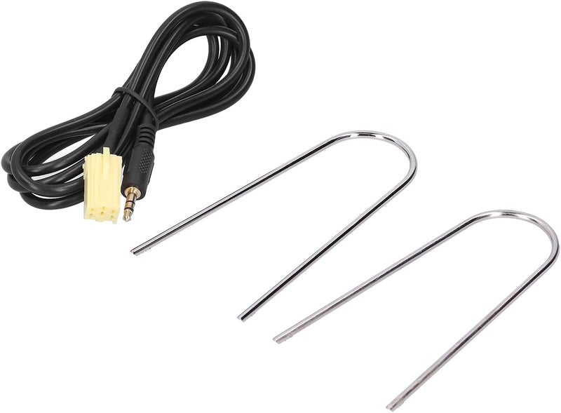 klarako 3.5mm Jack AUX Input Cable Cord ABS + Aluminum Alloy with Install Remove Tool Replacement for Grande Punto/500 6klarako Pin - Image 5