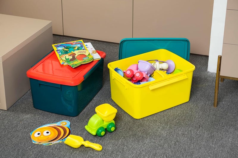 inochi Notoro Multi-Purpose Children Storage Box with Handle & Lid, Large size for Storage of Clothes, Toys, Kitchen Utensils and Other Household items, Lightweight White (47x35x25cm - Image 4