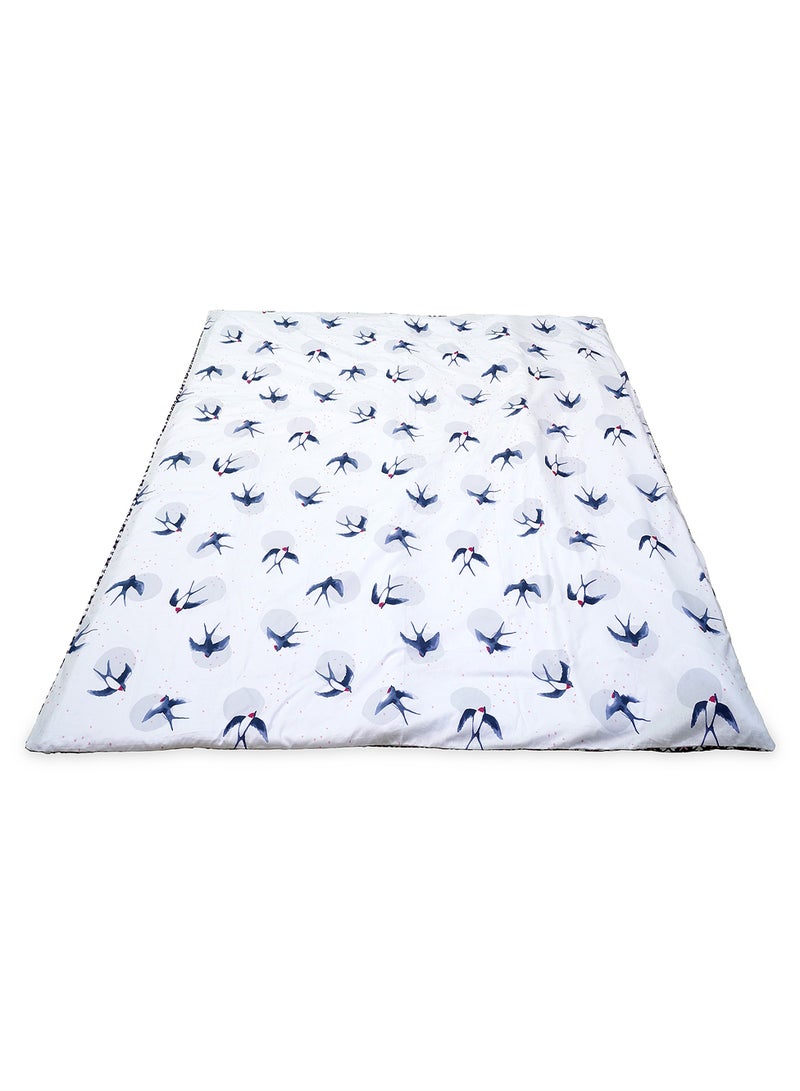 Home-Tex Design 3-Pcs Hometex Design 100% Cotton King Size Printed Reversible Duvet Cover Set 1 Duvet Cover 240x200 cm + 2 Pillow Covers 50x80 cm - Image 2