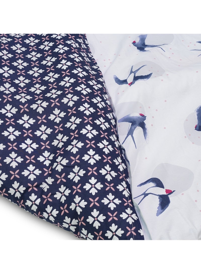 Home-Tex Design 3-Pcs Hometex Design 100% Cotton King Size Printed Reversible Duvet Cover Set 1 Duvet Cover 240x200 cm + 2 Pillow Covers 50x80 cm - Image 5