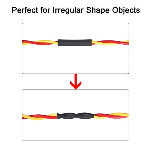 XHF UL Listed 1/2 Inch 10Ft 3:1 Waterproof Heat Shrink Tubing Roll Marine Grade Adhesive Lined Heat Shrink Tube, Insulation Sealing Oil-Proof Wear-Resistant Black - Image 4