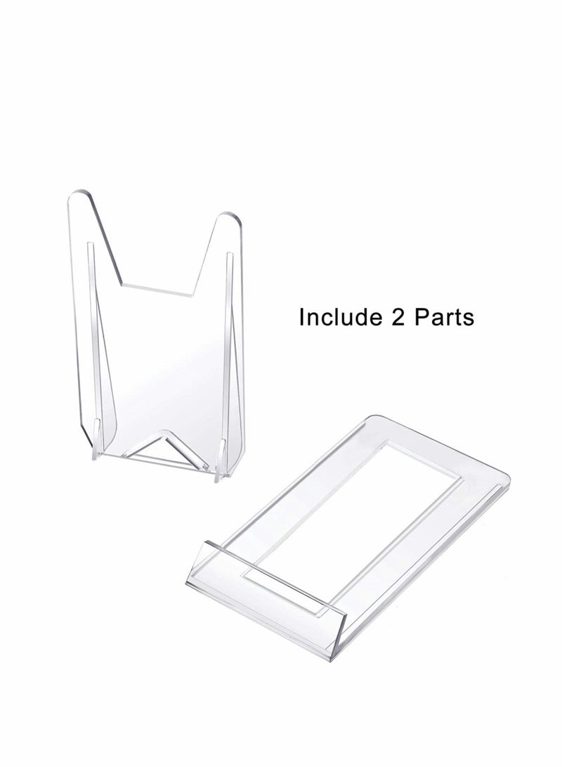 Excefore Acrylic Bracket Stands, 10 Pcs Plastic Display Holders Picture Plate Holders Clear Mini Easels Stands to Display Pictures or for Home Office Supplies Festival Party Decoration  - Image 3