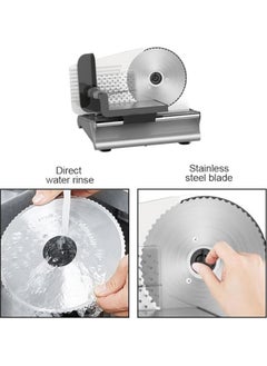 DSP electric food DSP slicer 200 watt adjustable cutting size equipped with stainless blades with a circle diameter of 199 millimeters for cutting bread cheese and meat  - Image 3