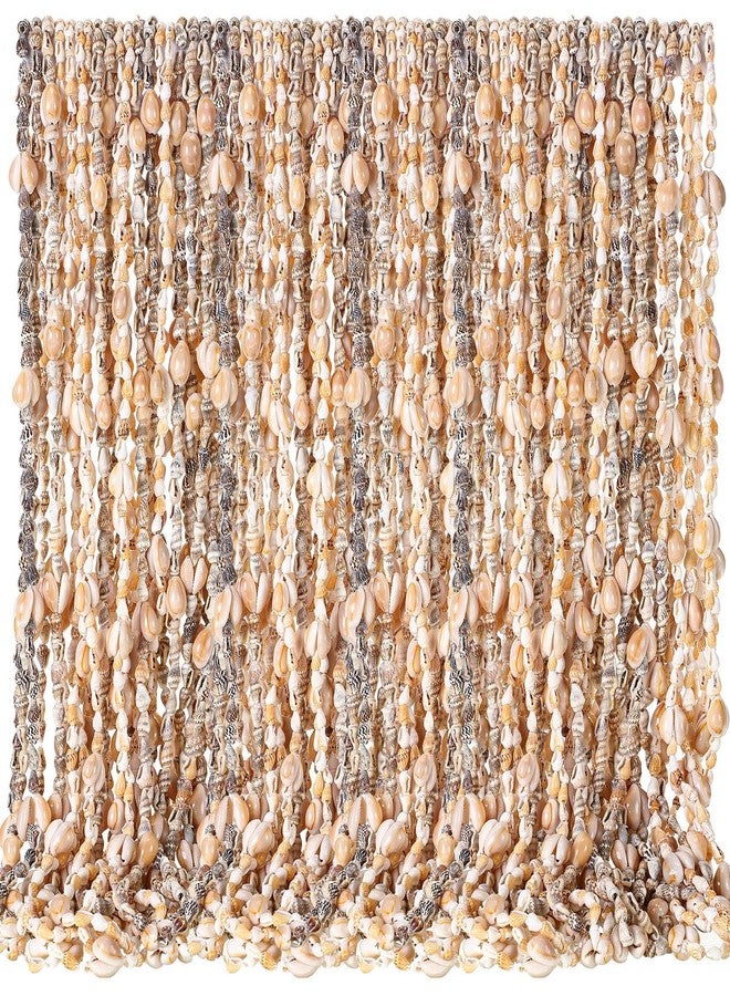 Ecation 60 Pieces Hawaii Shell Luau Leis Bulk Sea Shell Leis Natural Tahitian White Nassa Necklace Summer Beach Party Apparel Jewelry Accessories for Women Men Hawaiian - Image 1