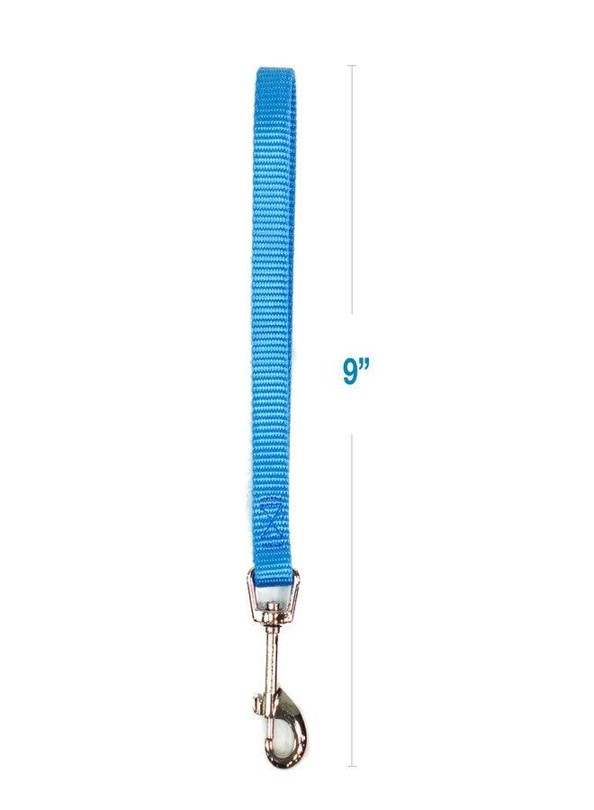 Blue-9 Dog Training Leash, 9 Inch Tab Lead for Obedience, Recall, and Agility Training, Made in The USA, Sky Blue - Image 4