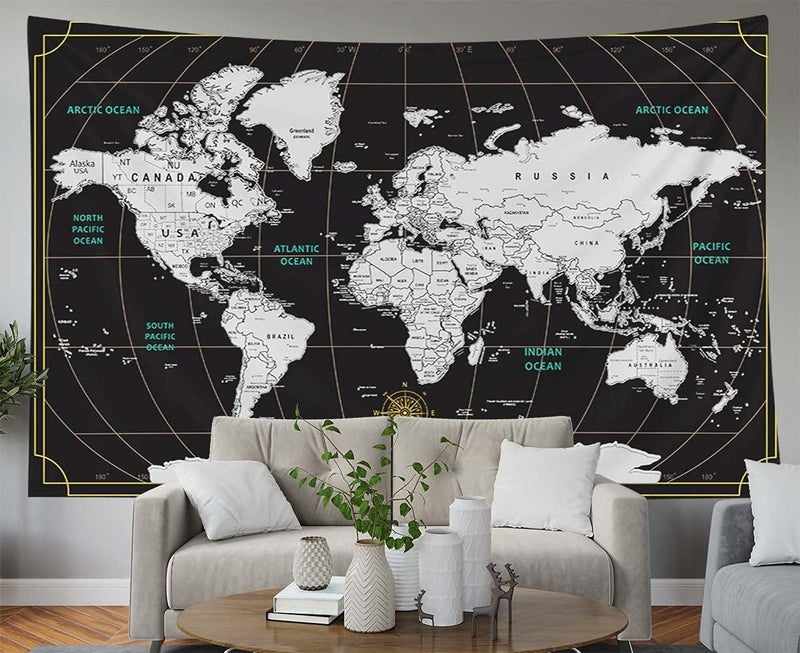 BPA World Map Wall World Geographical Distribution for Men 80X60 Inches - Image 2