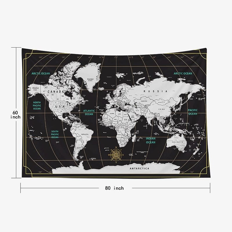 BPA World Map Wall World Geographical Distribution for Men 80X60 Inches - Image 4