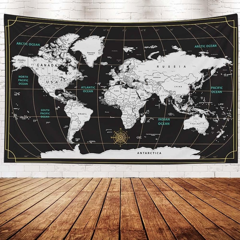 BPA World Map Wall World Geographical Distribution for Men 80X60 Inches - Image 5