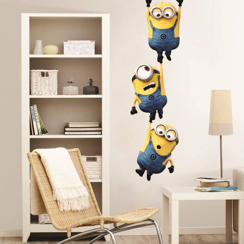 ARS Wall Minions Stickers for Living Room, Bedroom, Kids Room - Vinyl, Standard, Multicolour Size-109*32 cm - Image 1