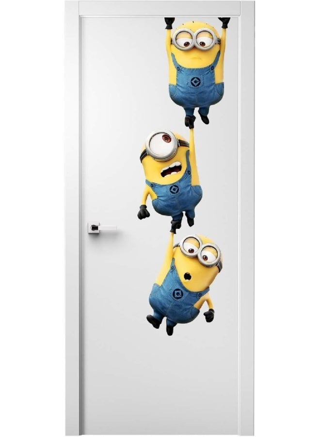 ARS Wall Minions Stickers for Living Room, Bedroom, Kids Room - Vinyl, Standard, Multicolour Size-109*32 cm - Image 2