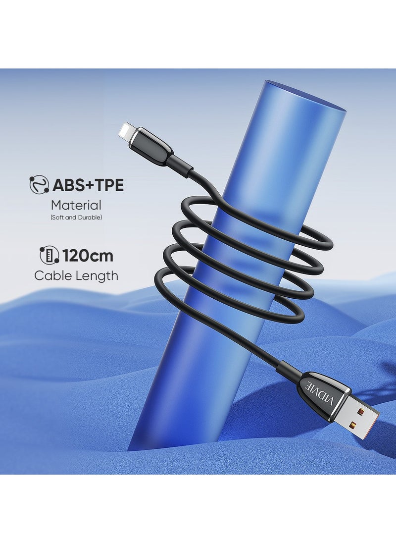 Vidvie - Vidvie CB4012i NYLON USB to Lightning Cable 3A 1.2m White - Image 1