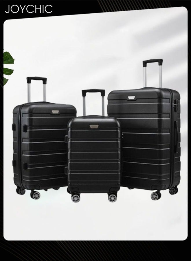 Joychic مجموعة حقائب سفر 3 قطع حقائب يد خفيفة الوزن للسفر التجاري مقاومة للماء مصنوعة من مادة ABS - 20/24/28 بوصة - Image 1