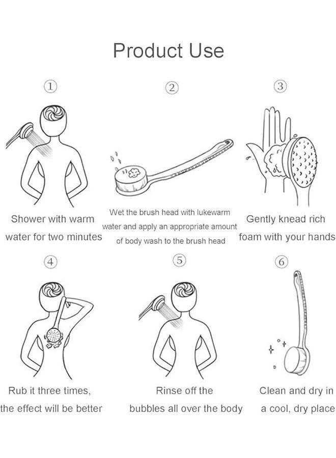 JAMBUVANTI Multipurpose Bath Body Brush Bath Body Brush with Soft Comfortable Bristles Long Handle, Dry Brushing Back Scrubber for Shower for Men and Women, BPA free, Non-Slip 1 PCS - Image 5