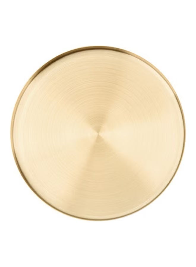Sunspire European Style Golden Stainless Steel Circular Tray Gold 30cm, Jewelry Dish Cosmetics Organizer Bathroom Clutter Serving Platter Small Storage Tray - Image 1