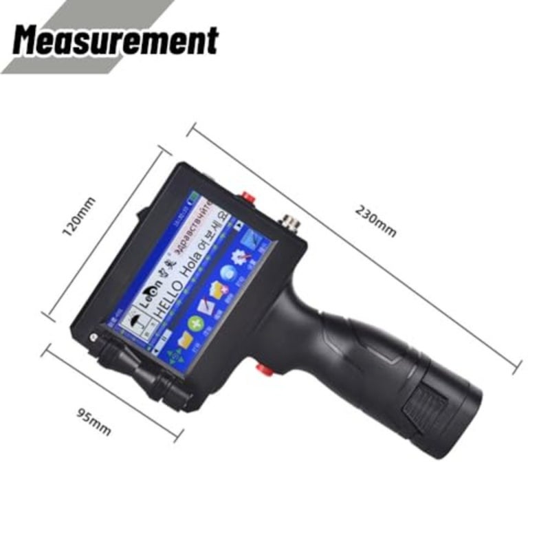 Not Including Ink 600DPI, Portable Handheld Printer for Text/Barcode/Logo/QRCode/Counter/Batch Number/Date Coder Printing Height: 0.08-0.5Inch - Image 3