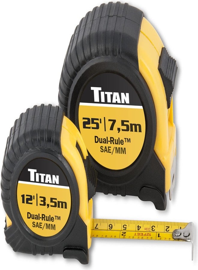 Titan 10903 2-Piece Combo Dual Rule Tape Measure Set - Image 1