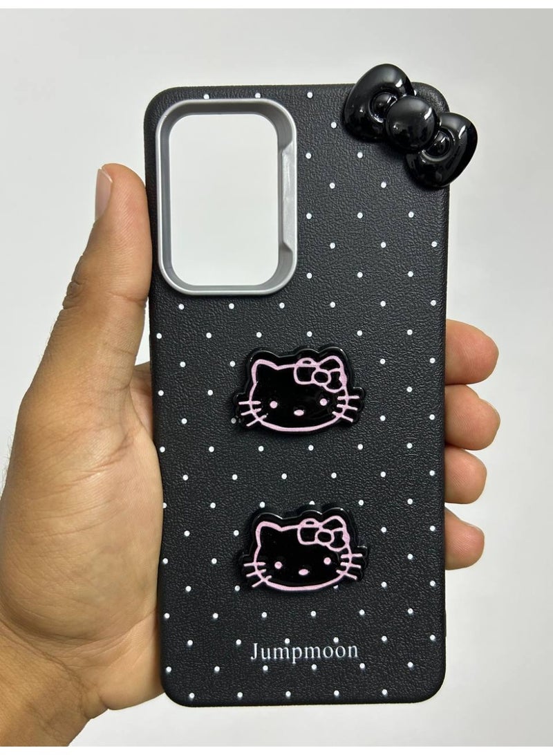 Jumpmoon Dotted Kitty Bow Back Case Compatible with Oppo A55 - Image 1