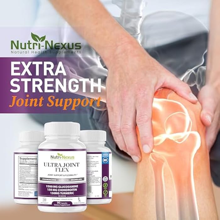 NUTRI-NEXUS Joint Support Supplement with Glucosamine Chondroitin MSM Turmeric Boswellia - for Men and Women - Promotes Mobility, Flexibility, and Comfort - Made in USA - 90 Capsules - Image 2