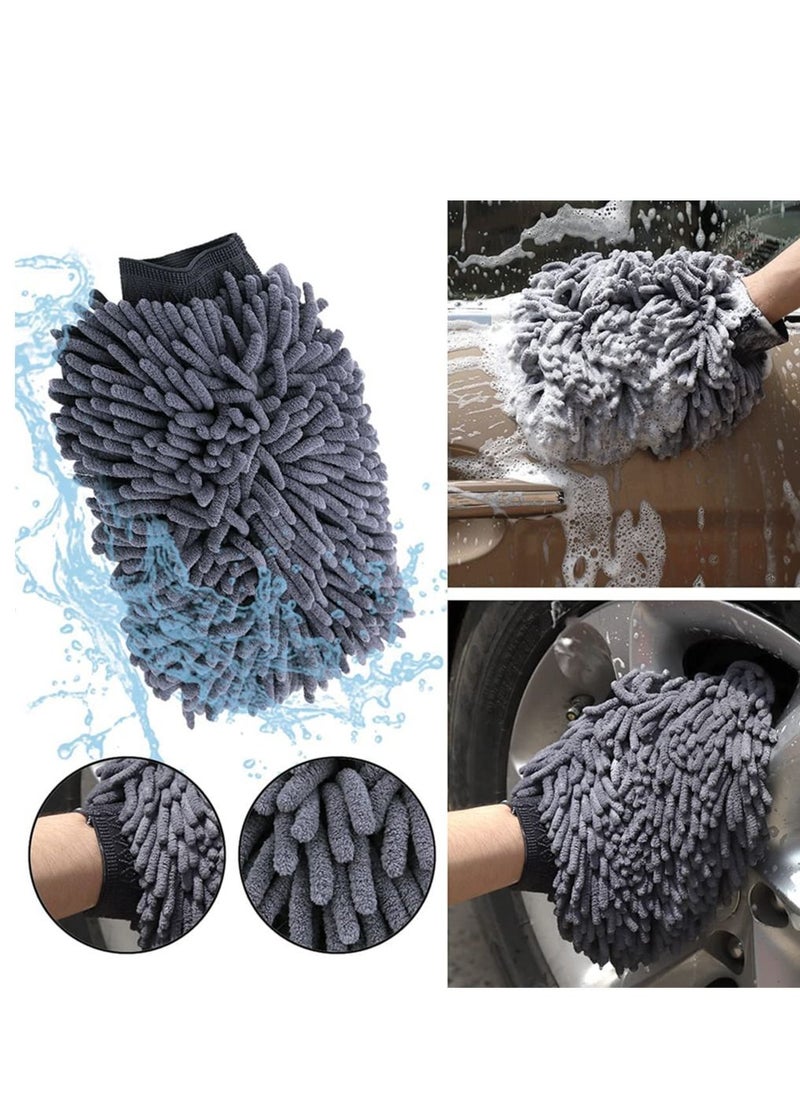 Generic 9Pcs Car Wash Cleaning Kit, Wheel Brush for Car Alloy Wheel Tyre Brush Cleaning, Automotive Detail Brushes Rim Cleaner ,Car Detailing Brush Kit for Car Interior & Exterior,Wheels Engine Cleaning (9)  - Image 4
