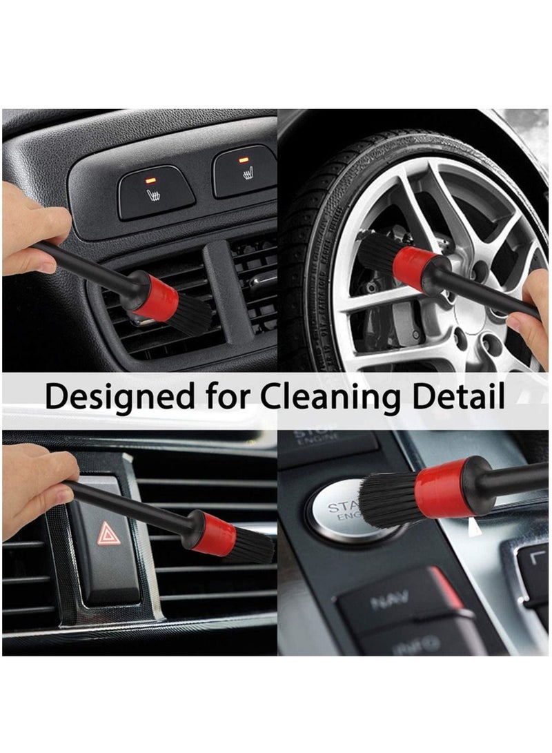 9Pcs Car Wash Cleaning Kit, Wheel Brush for Car Alloy Wheel Tyre Brush Cleaning, Automotive Detail Brushes Rim Cleaner ,Car Detailing Brush Kit for Car Interior & Exterior,Wheels Engine Cleaning (9)