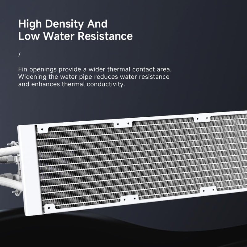 Jungle Leopard Astroshel V2G 360 Argb Water Cooling CPU Cooler|3 * 120mm PWM Fans with 2000RPM|Customizable LCD Digital Display Screen|for Intel LGA1851/1700/1200/115X AMD AM4/AM5(White-360mm) - Image 5