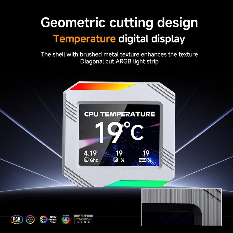 Jungle Leopard Astroshel V2G 360 Argb Water Cooling CPU Cooler|3 * 120mm PWM Fans with 2000RPM|Customizable LCD Digital Display Screen|for Intel LGA1851/1700/1200/115X AMD AM4/AM5(White-360mm) - Image 3