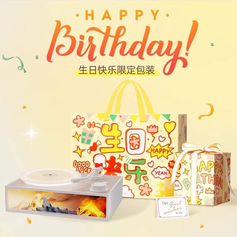 Wireless Bluetooth Speaker Aroma Lamp High-Quality Retro Gift X19 Moonlight White ☆ Birthday Exclusive packaging ☆ gift bag ☆ essential oil ☆ write greeting cards 