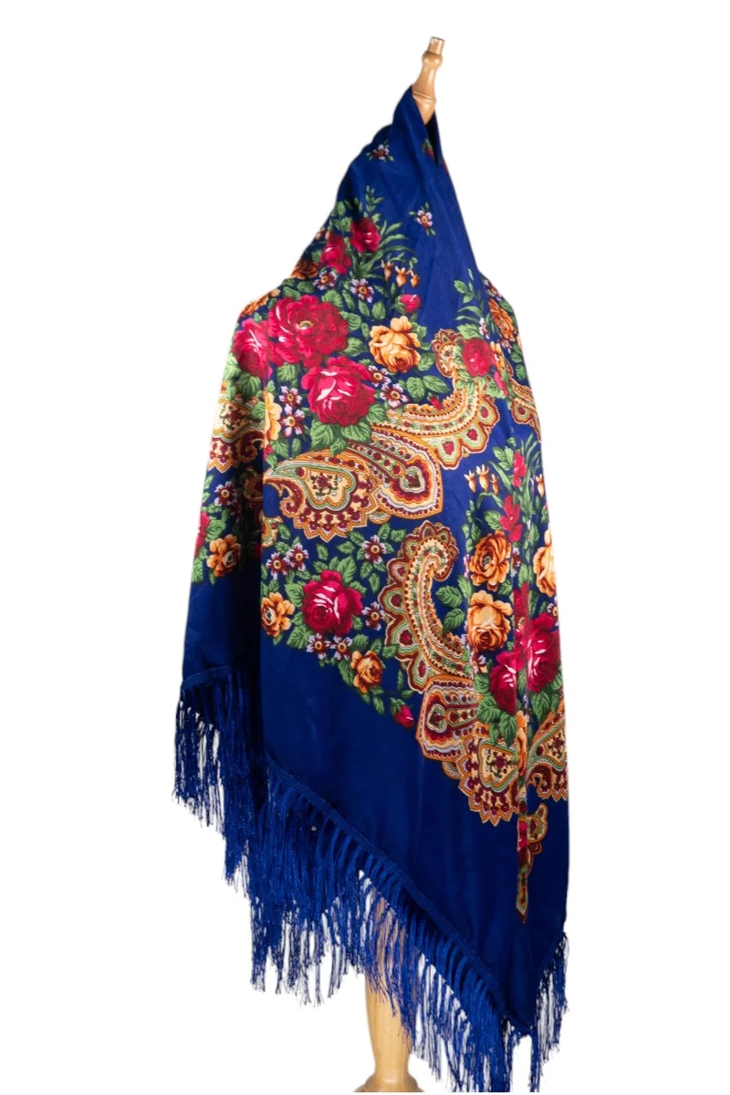 D'Daniela Eva Women's Eastern European Cotton Tassel Shawl