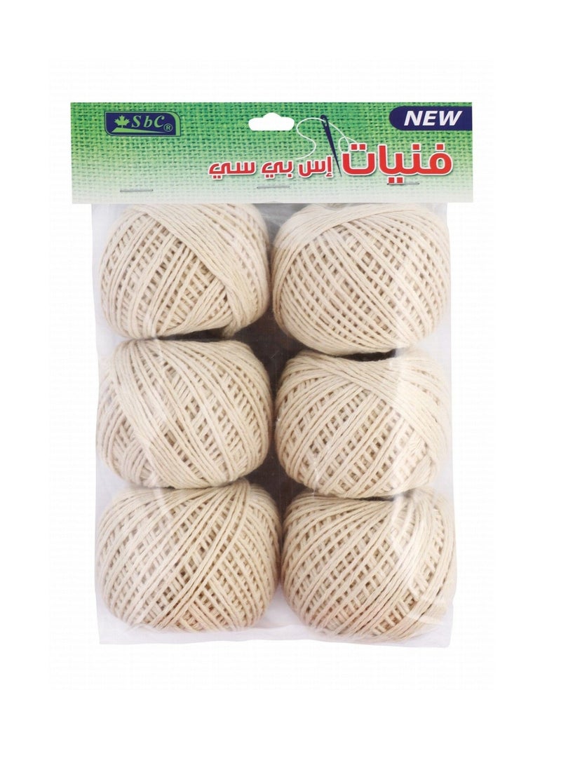 SBC 6-Piece Cotton Thread For Knitting And Crochet - Image 1