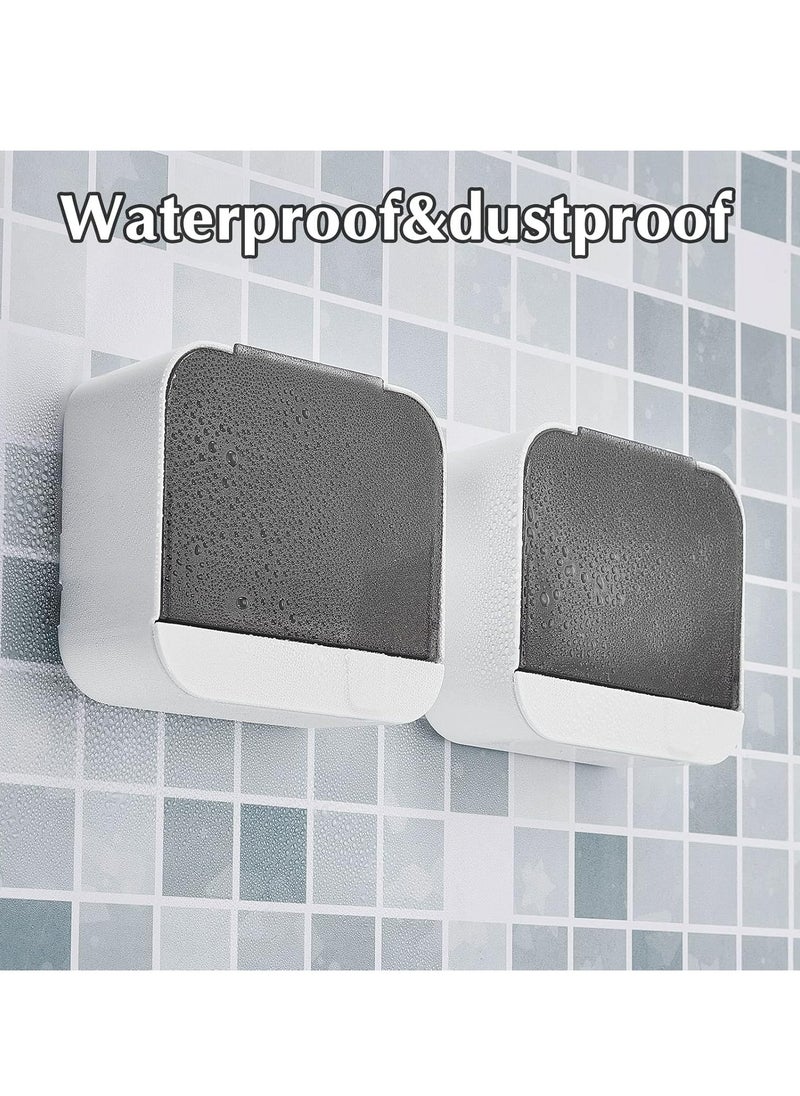 Oasisgalore - 4 PCS Bar Soap Holder Dish with Lid，Wall Mounted Soap Box Tray Soap Container for Bathroom - Image 1
