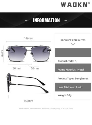 نظارات شمسية أفياتور للرجال النساء UV400 حماية النظارات الشمسية مع الإطار المعدني أزياء ظلال الشمس المضادة للوهج للقيادة الصيد السفر مع ، نظارات شمسية بإطار معدني خفيف الوزن حماية UV400 - view 2