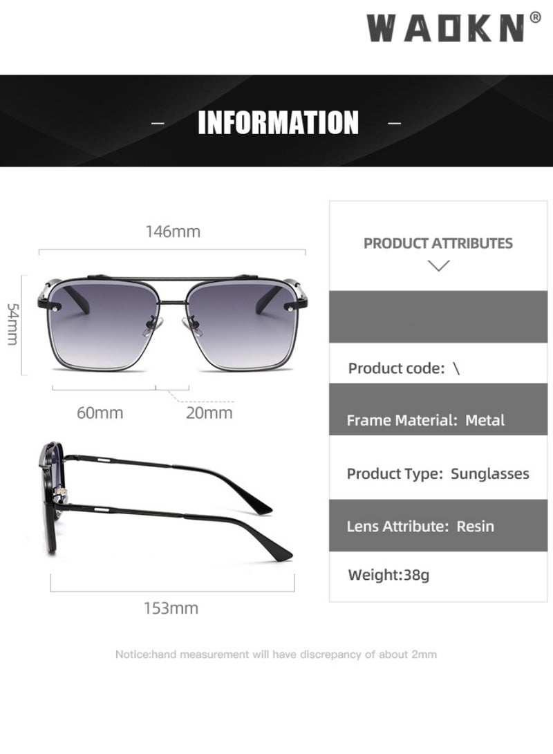 WAOKN Aviator Sunglasses for Men Women UV400 Protection Sun Glasses with Metal Frame Fashion Anti-Glare Sun Shades for Driving Fishing Traveling with,Lightweight Metal Frame Sun Glasses UV400 Protection - Image 2